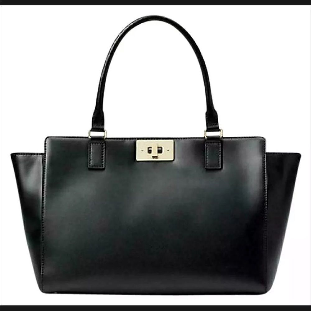🆕Kate Spade smooth leather black tote
